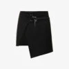 Tech Mid-rise Stretch-woven Mini Skirt -VogueVibe Store R04158012 BLACK M