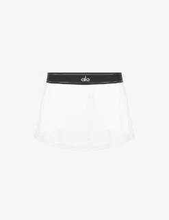 Match Point Logo-waistband Stretch-woven Mini Skirt
