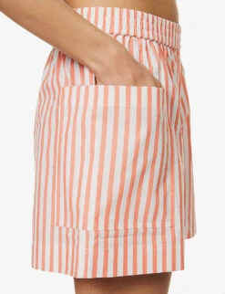 RAILS Boxer Striped High-rise Regular-fit Cotton-blend Shorts 11 RAILS Boxer Striped High-rise Regular-fit Cotton-blend Shorts -VogueVibe Store R04158668 LESISTRIPE ALT04