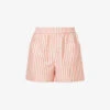 RAILS Boxer Striped High-rise Regular-fit Cotton-blend Shorts -VogueVibe Store R04158668 LESISTRIPE M