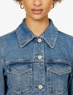 Loewe Anagram Logo-patch Regular-fit Denim Jacket -VogueVibe Store R04159297 MIDBLUEDENIM ALT05