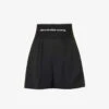 ALEXANDER WANG Safari Logo-print High-rise Cotton-blend Shorts 1 ALEXANDER WANG Safari Logo-print High-rise Cotton-blend Shorts -VogueVibe Store R04160687 BLACK M