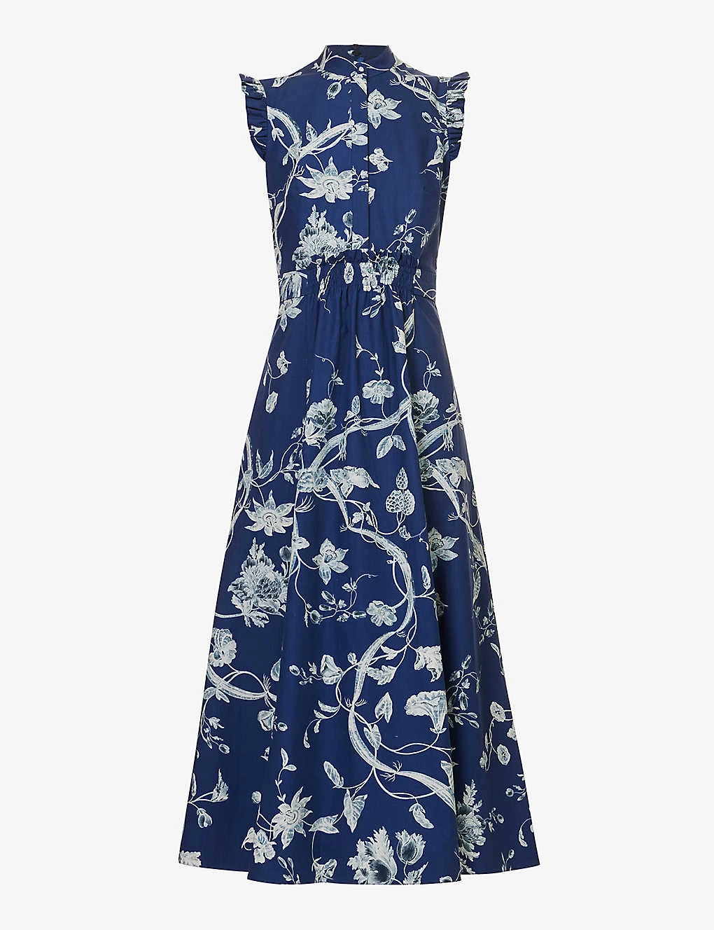 Erdem Floral-print Frilled-trim Cotton-poplin Maxi Dress 3 Erdem Floral-print Frilled-trim Cotton-poplin Maxi Dress