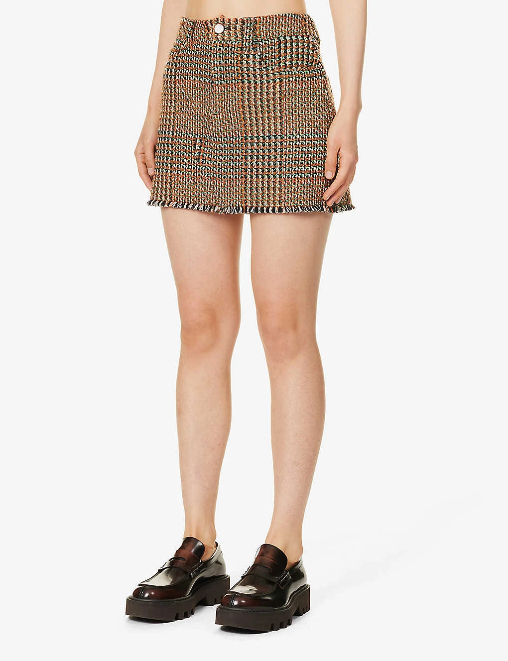 STELLA MCCARTNEY Tweed Frayed-hem Wool-blend Mini Skirt 5 STELLA MCCARTNEY Tweed Frayed-hem Wool-blend Mini Skirt - Image 3