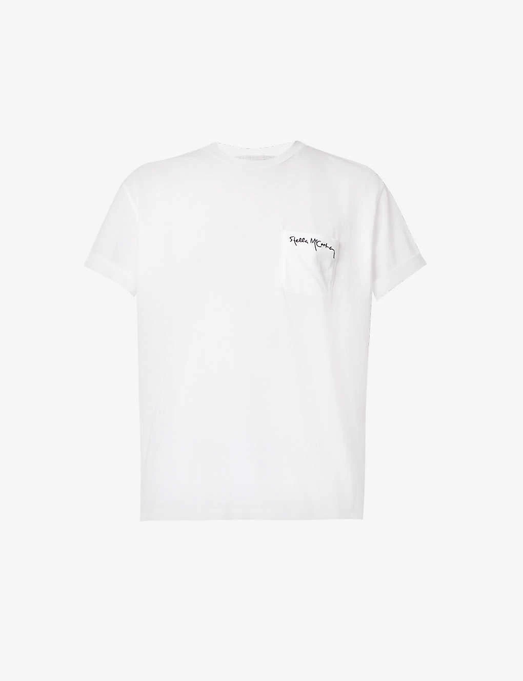 STELLA MCCARTNEY Embroidered Logo Cotton T-shirt 3 STELLA MCCARTNEY Embroidered Logo Cotton T-shirt