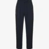 Max Mara Wide-leg Mid-rise Woven Trousers -VogueVibe Store R04161478 NAVY M