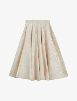 Ted Baker Alannas Paisley Jacquard-weave Woven Midi Skirt