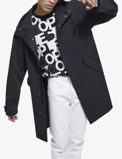 THE KOOPLES Hooded Stretch-cotton Blend Parka -VogueVibe Store R04162210 BLACK ALT02