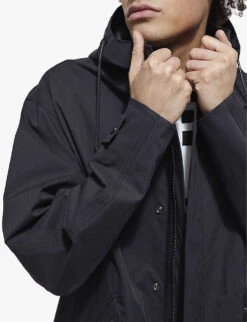 THE KOOPLES Hooded Stretch-cotton Blend Parka -VogueVibe Store R04162210 BLACK ALT04