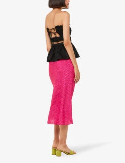 Whistles Floral-print Stretch Recycled-polyester Midi Skirt -VogueVibe Store R04162643 MULTICOLOURED ALT03