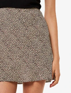 Whistles Dashed Leopard-print Woven Mini Skirt 11 Whistles Dashed Leopard-print Woven Mini Skirt -VogueVibe Store R04162646 MULTICOLOURED ALT04