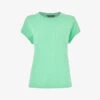 Whistles Ember Patch-pocket Cotton And Linen T-shirt -VogueVibe Store R04164049 GREEN M