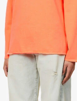 ERL Sun High-neck Cotton-jersey T-shirt 13 ERL Sun High-neck Cotton-jersey T-shirt -VogueVibe Store R04165351 ORANGE ALT05