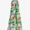 Ted Baker Floral-print Halterneck Woven Jumpsuit -VogueVibe Store R04165580 GREEN M