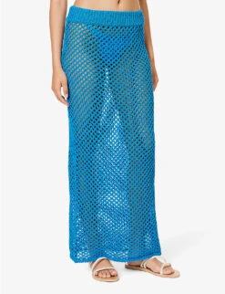 Cape May Crochet-pattern Cotton-blend Maxi Skirt -VogueVibe Store R04165724 RIDETHEWAVECROCHET ALT02