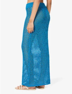 Cape May Crochet-pattern Cotton-blend Maxi Skirt -VogueVibe Store R04165724 RIDETHEWAVECROCHET ALT03