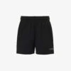 Crystal-embellished Logo-print Organic-cotton Shorts 1 Crystal-embellished Logo-print Organic-cotton Shorts -VogueVibe Store R04166485 BLACK M