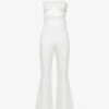 Halterneck Cut-out Woven Jumpsuit -VogueVibe Store R04167252 WHITE M