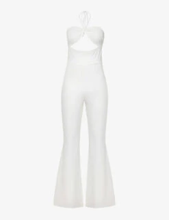 Halterneck Cut-out Woven Jumpsuit