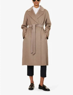 Zurigo Self-tie Wool And Cashmere-blend Coat 8 Zurigo Self-tie Wool And Cashmere-blend Coat -VogueVibe Store R04167358 TURTLEDOVE ALT01