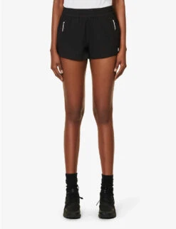 Vuori Dash Zipped Stretch-recycled Polyester Shorts -VogueVibe Store R04167652 BLACK ALT02