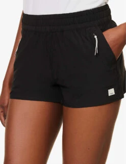 Vuori Dash Zipped Stretch-recycled Polyester Shorts -VogueVibe Store R04167652 BLACK ALT04