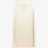 Koshulya Colour-block Silk Midi Skirt 1 Koshulya Colour-block Silk Midi Skirt -VogueVibe Store R04168299 CREAM M