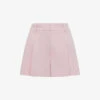 Reiss Marina Pleated Woven Shorts -VogueVibe Store R04168931 PINK M