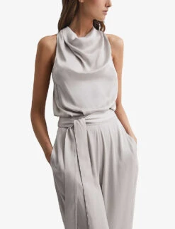 Reiss Rose Cowl-neck Woven Jumpsuit 8 Reiss Rose Cowl-neck Woven Jumpsuit -VogueVibe Store R04169114 NEUTRAL ALT02