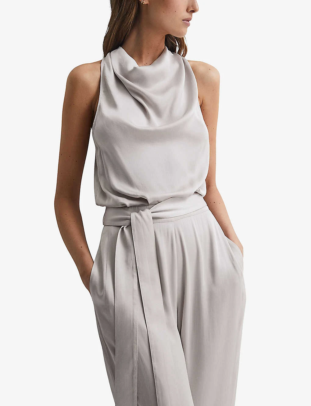 Reiss Rose Cowl-neck Woven Jumpsuit 5 Reiss Rose Cowl-neck Woven Jumpsuit - Image 3