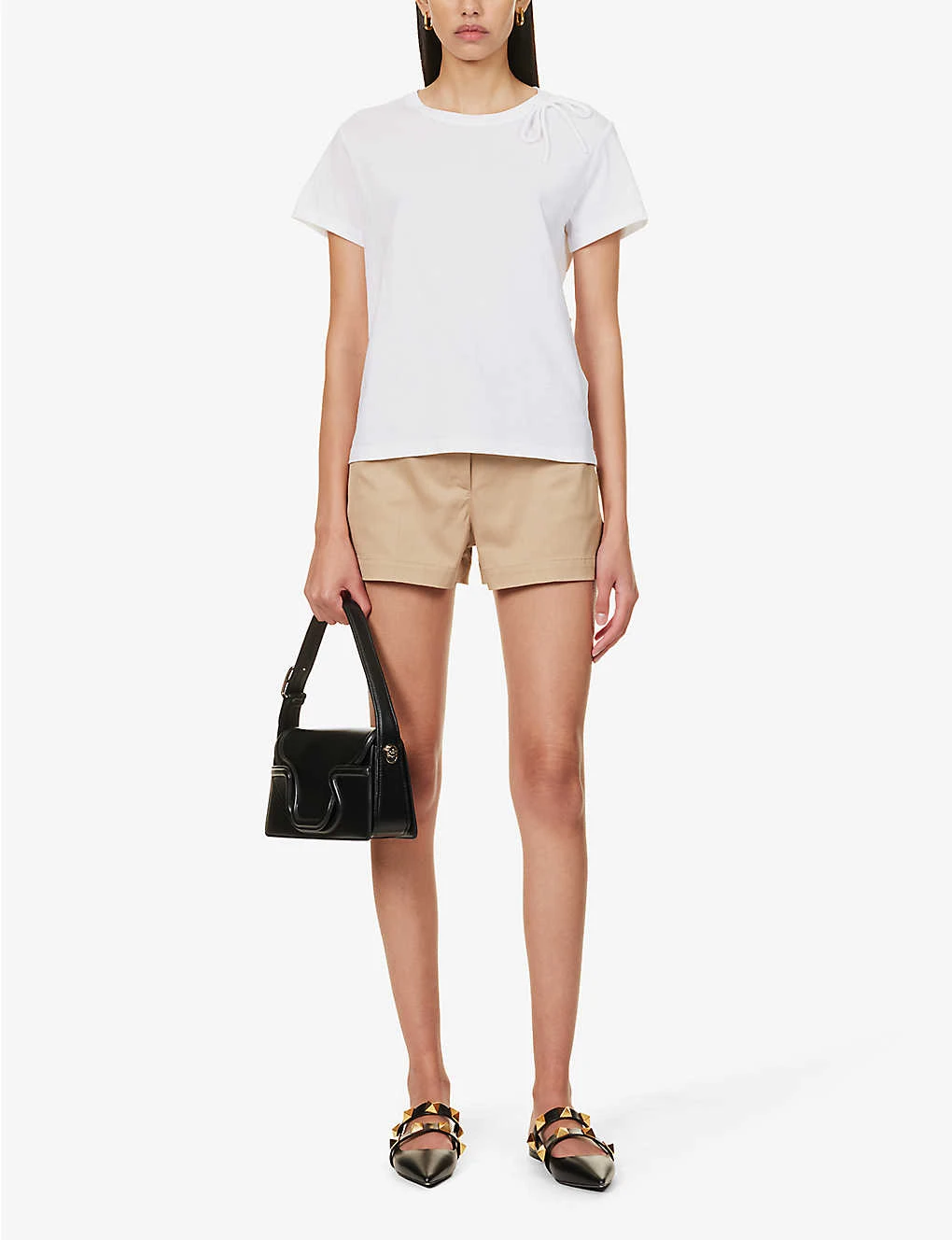 Valentino Pressed-crease Straight-leg Stretch-cotton Shorts 4 Valentino Pressed-crease Straight-leg Stretch-cotton Shorts - Image 2