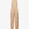 Valentino Tuta Flap-pocket Stretch-cotton Cargo Jumpsuit 2 Valentino Tuta Flap-pocket Stretch-cotton Cargo Jumpsuit -VogueVibe Store R04169717 BEIGE M