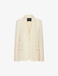 Joseph Belmore Single-breasted Silk And Cotton-blend Blazer