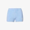Sporty & Rich X Prince Brand-embroidered Cotton Shorts 2 Sporty & Rich X Prince Brand-embroidered Cotton Shorts -VogueVibe Store R04173088 BLUEWHITE M