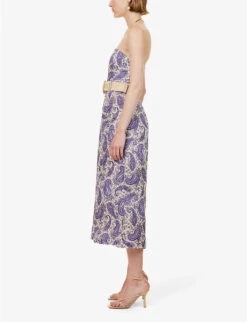 Zimmermann Devi Strapless Linen Jumpsuit -VogueVibe Store R04174577 INDIGOCREAMPAISLEY ALT02
