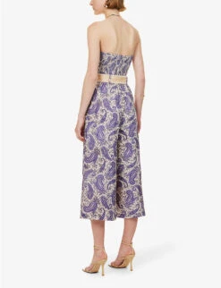 Zimmermann Devi Strapless Linen Jumpsuit -VogueVibe Store R04174577 INDIGOCREAMPAISLEY ALT03