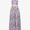 Zimmermann Devi Strapless Linen Jumpsuit -VogueVibe Store R04174577 INDIGOCREAMPAISLEY M
