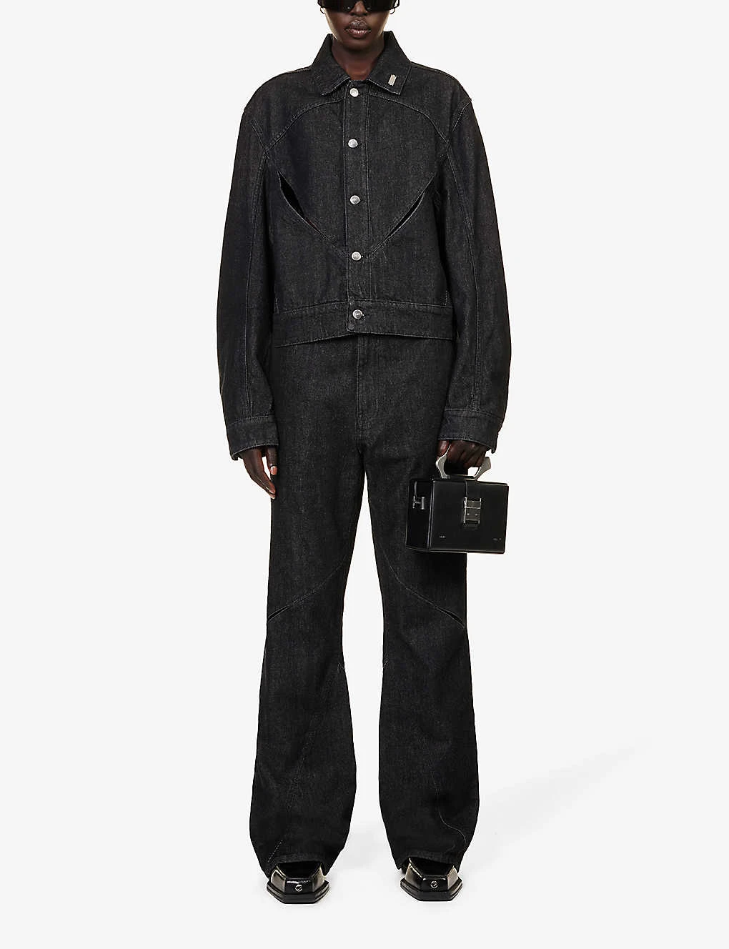 Equisetum Cut-out Denim Jacket 4 Equisetum Cut-out Denim Jacket - Image 2