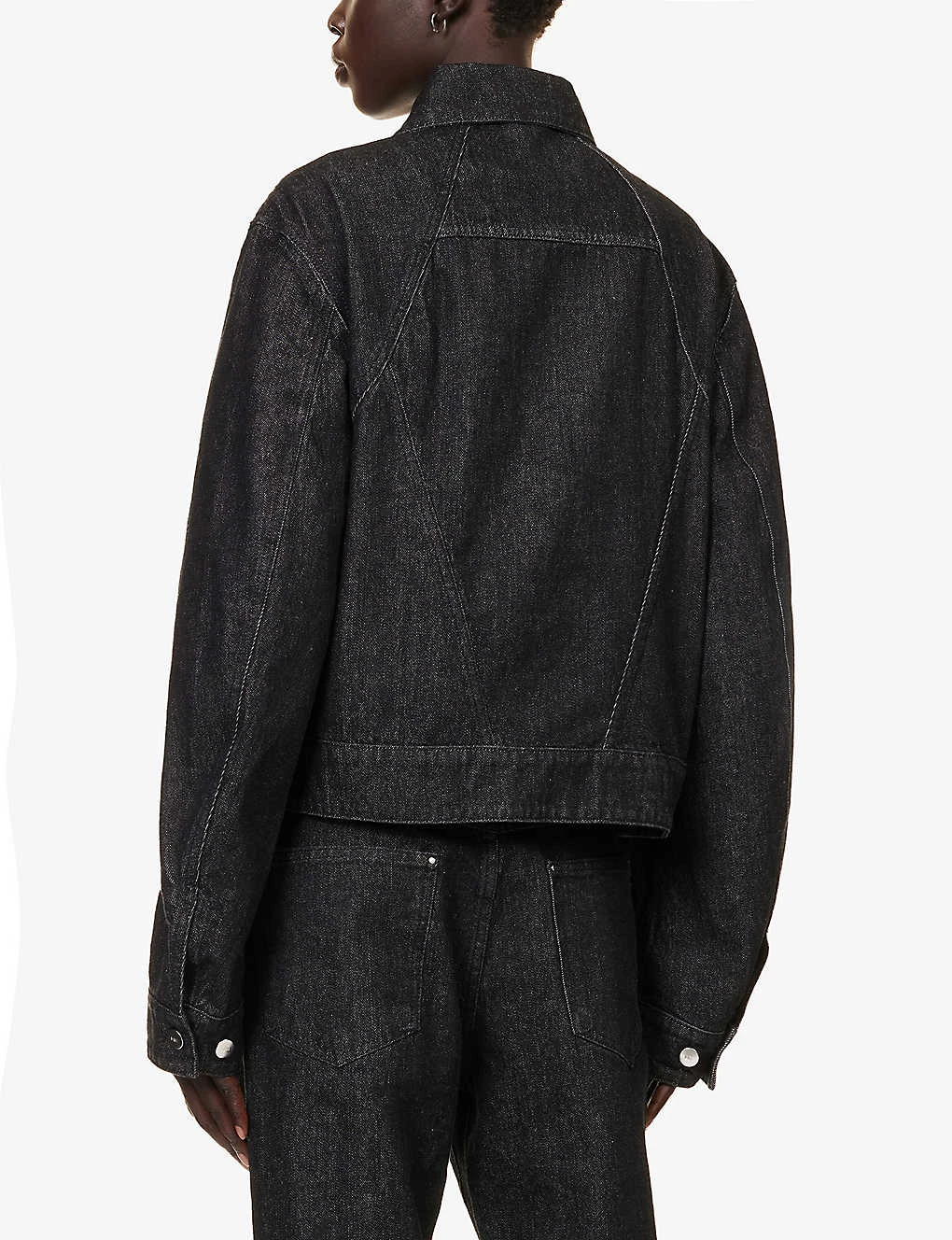 Equisetum Cut-out Denim Jacket 6 Equisetum Cut-out Denim Jacket - Image 4