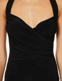 Norma Kamali Cayla Straight-leg Stretch-woven Jumpsuit -VogueVibe Store R04179607 BLACK ALT04