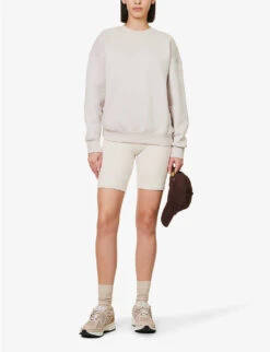 365 Second Skin High-rise Fitted Stretch Recycled-polyamide Shorts -VogueVibe Store R04180891 STONE ALT01