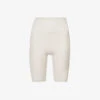 365 Second Skin High-rise Fitted Stretch Recycled-polyamide Shorts -VogueVibe Store R04180891 STONE M