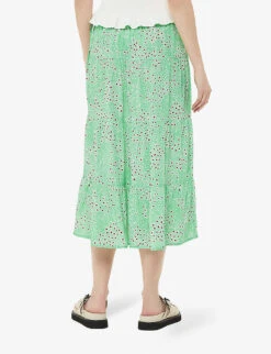 Whistles Daisy Meadow Floral-print Woven Midi Skirt -VogueVibe Store R04181218 MULTICOLOURED ALT03