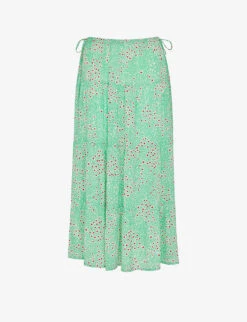 Whistles Daisy Meadow Floral-print Woven Midi Skirt