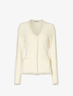 Medina Exposed-seam Cotton-blend Knitted Jacket