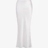 Sydel Bias-cut Stretch-satin Maxi Skirt -VogueVibe Store R04181985 WHITE M
