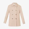 Toteme Collared Double-breasted Organic-cotton Jacket -VogueVibe Store R04183194 OVERCASTBEIGE M