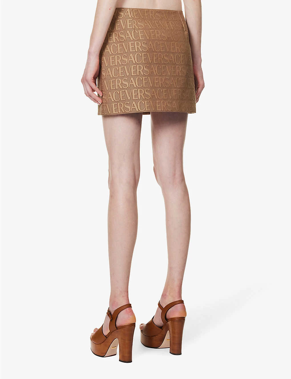 Versace Monogram Slim-fit Woven Mini Skirt 6 Versace Monogram Slim-fit Woven Mini Skirt - Image 4