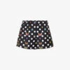Versace Graphic-pattern Mid-rise Silk Shorts -VogueVibe Store R04185121 BLACKMULTICOLOR M