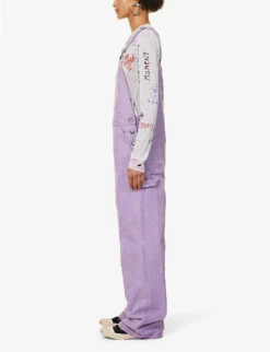 Acne Studios Palmon Logo-patch Cotton-canvas Dungarees 9 Acne Studios Palmon Logo-patch Cotton-canvas Dungarees -VogueVibe Store R04185139 SMOKYPURPLE ALT02